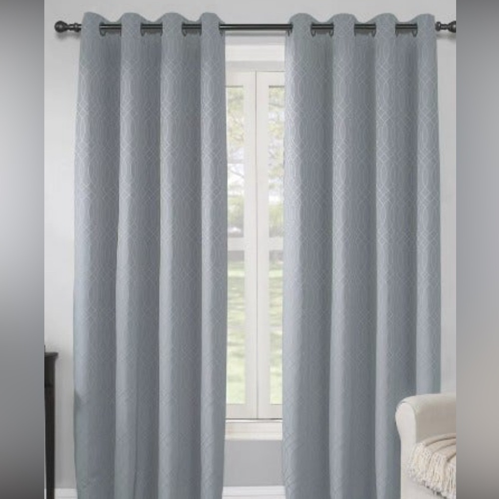 Wyndham 84-Inch Grommet Window Curtain Panel in Blue (Single)
